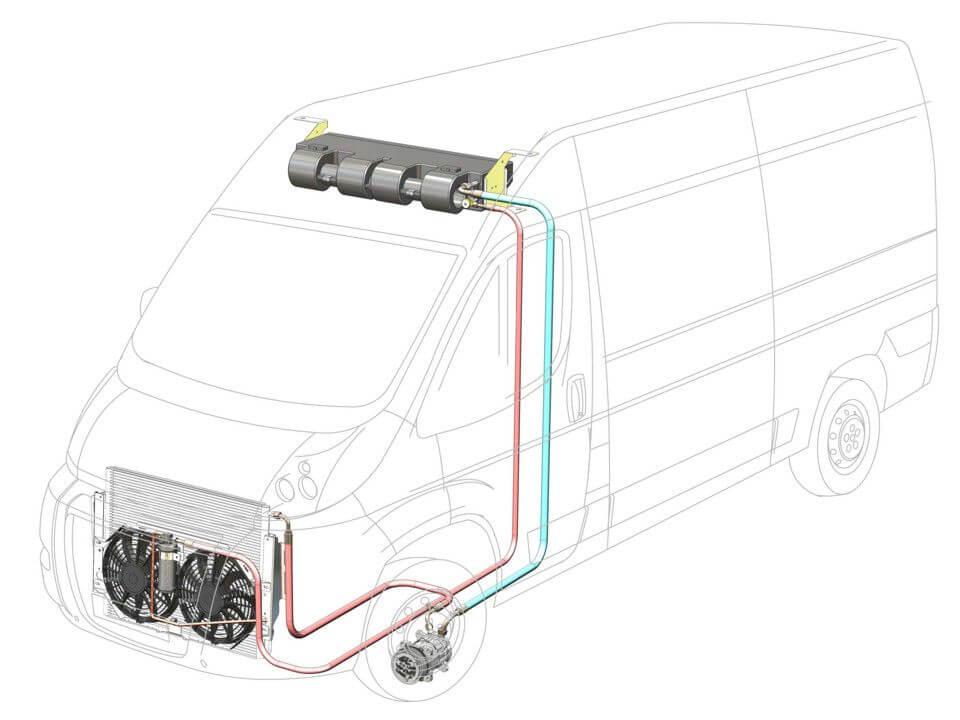 Установка кондиционера на микроавтобус в ДНР